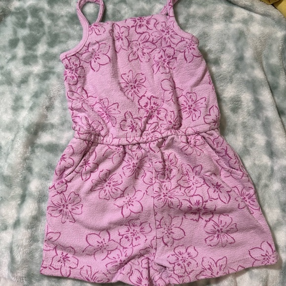 Cat & Jack Pink Floral Kids Romper - Picture 1 of 2